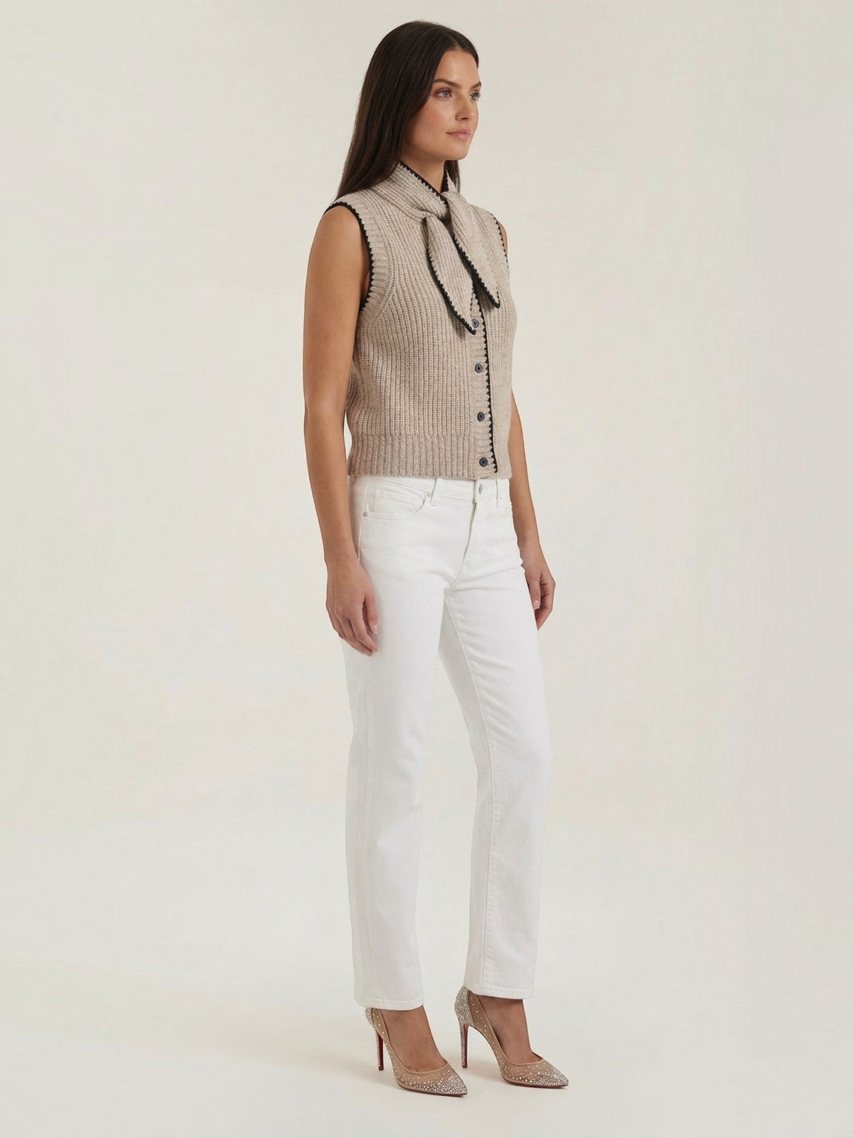 Blair Gilet En Maille À Col Nœud