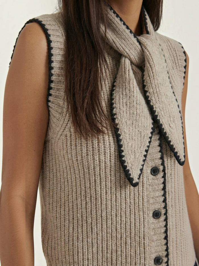Blair Gilet En Maille À Col Nœud