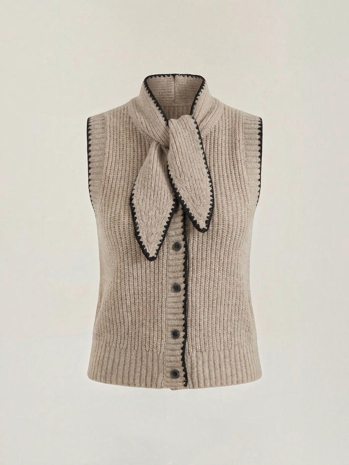 Blair Gilet En Maille À Col Nœud