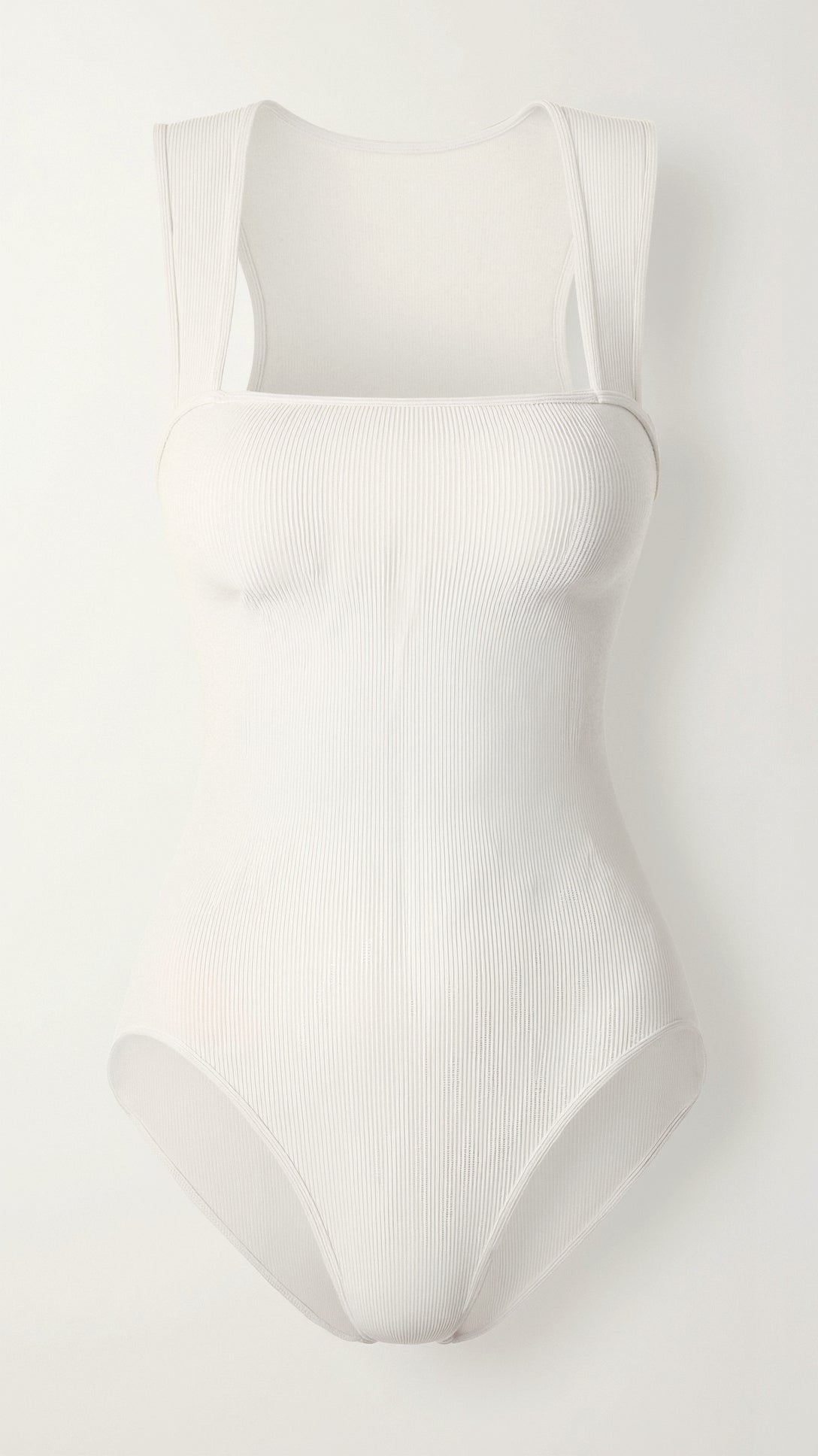 Body côtelé à encolure carrée