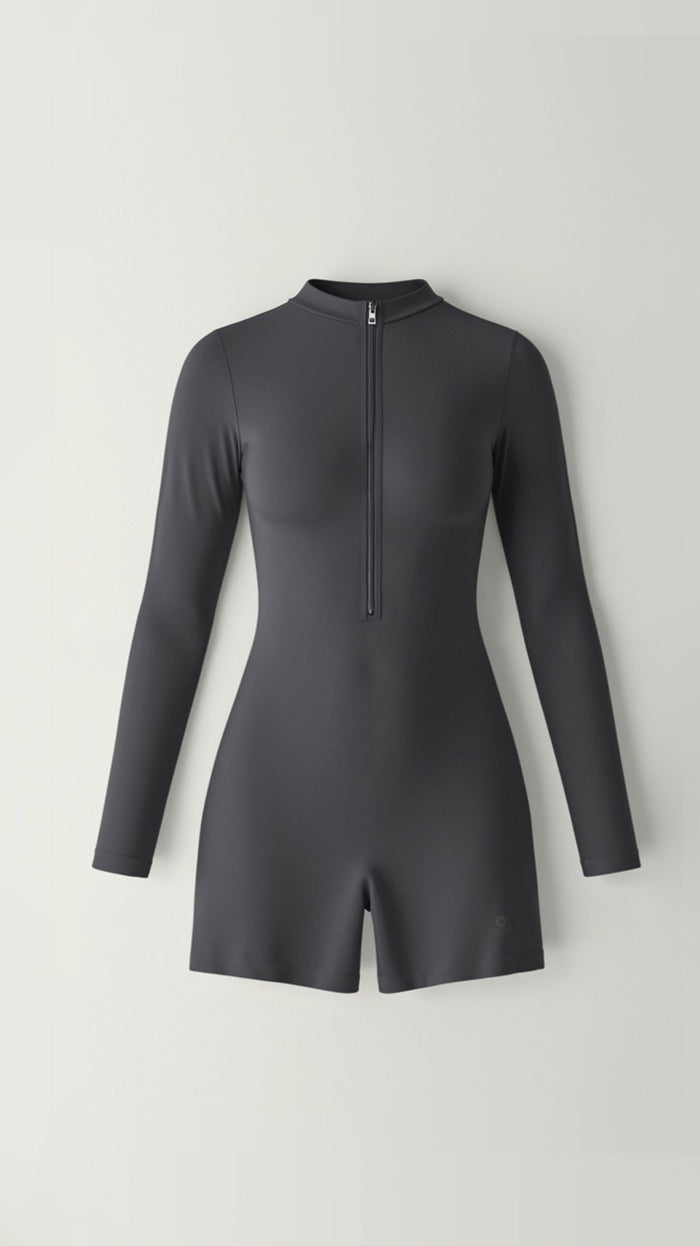Body manches longues sans coutures mi-cuisse