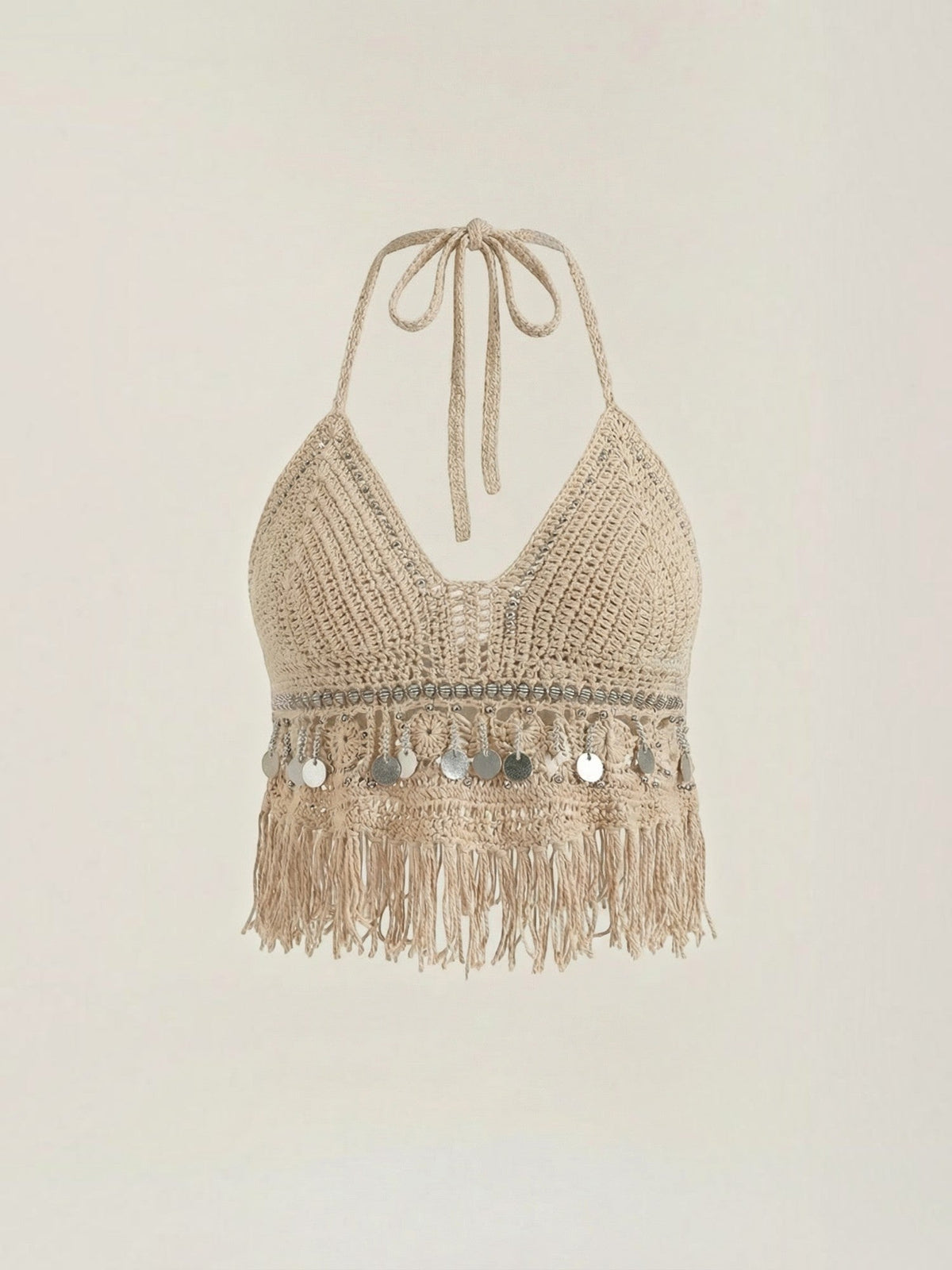 Brandy Top Crochet À Profond Décolleté En V