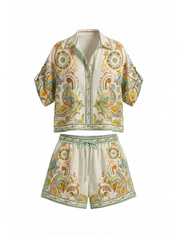 Brenda Ensemble Blouse Oversize Et Short