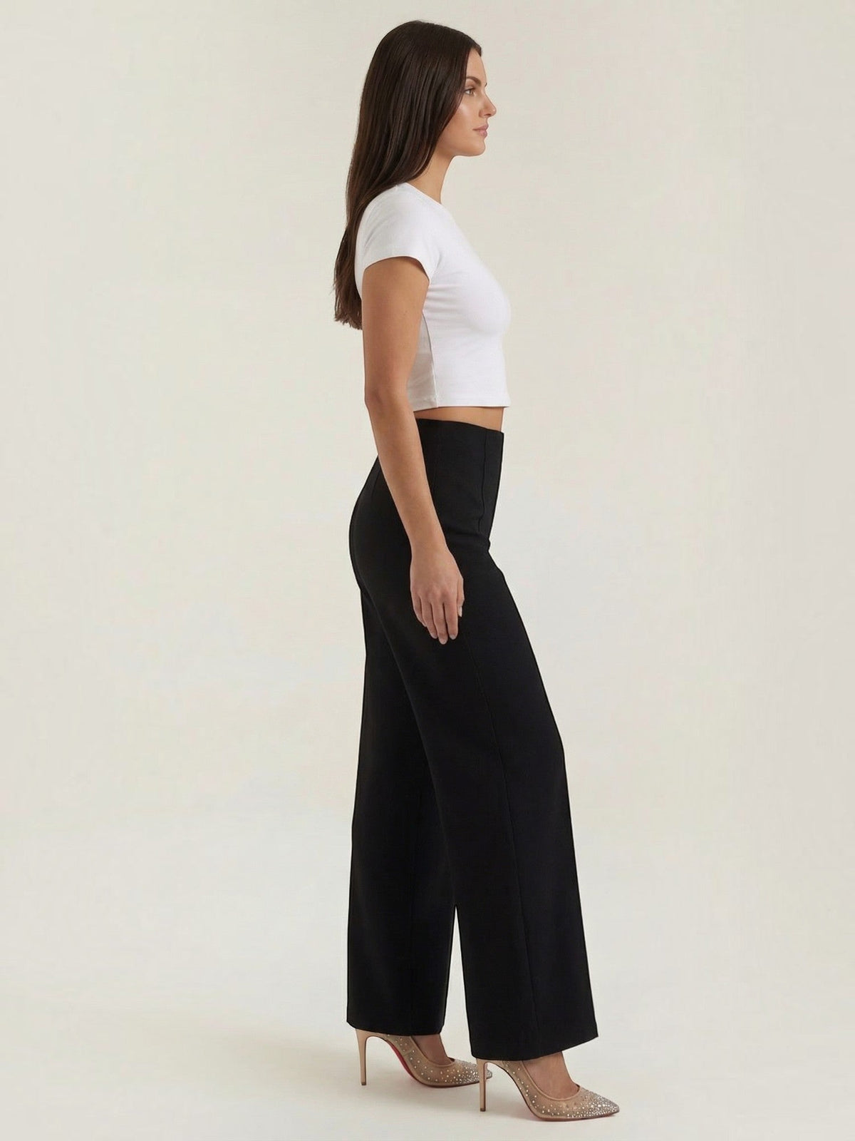 Brooke Pantalon Large À Taille Très Haute