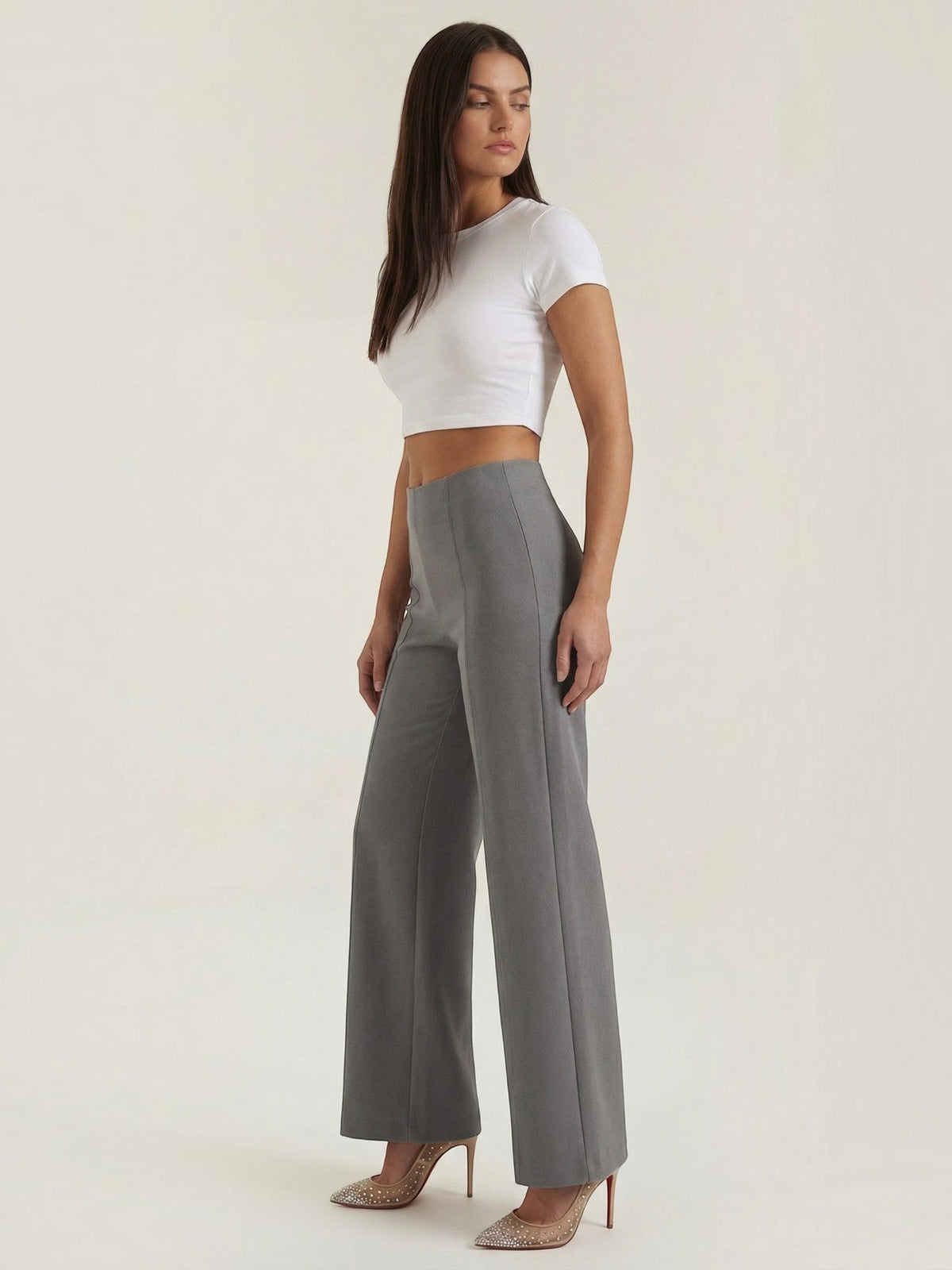 Brooke Pantalon Large À Taille Très Haute