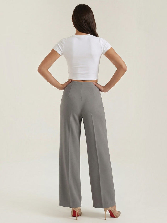 Brooke Pantalon Large À Taille Très Haute