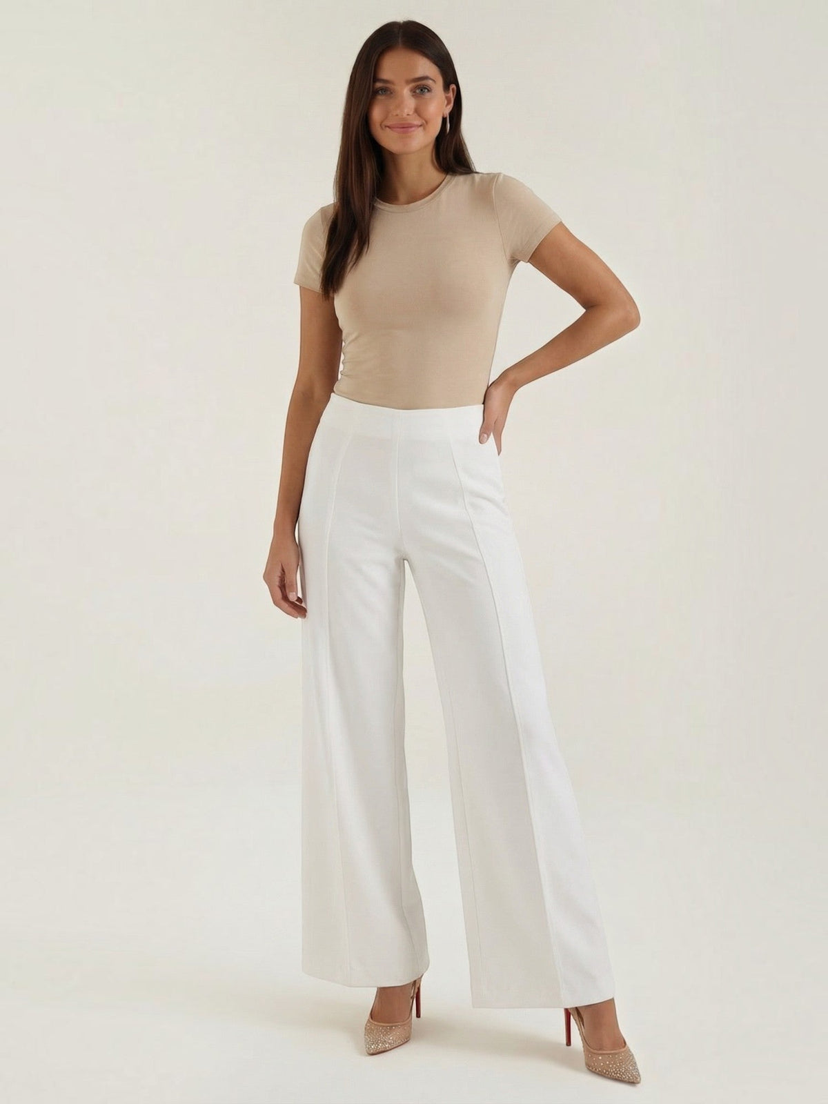 Brooke Pantalon Large À Taille Très Haute