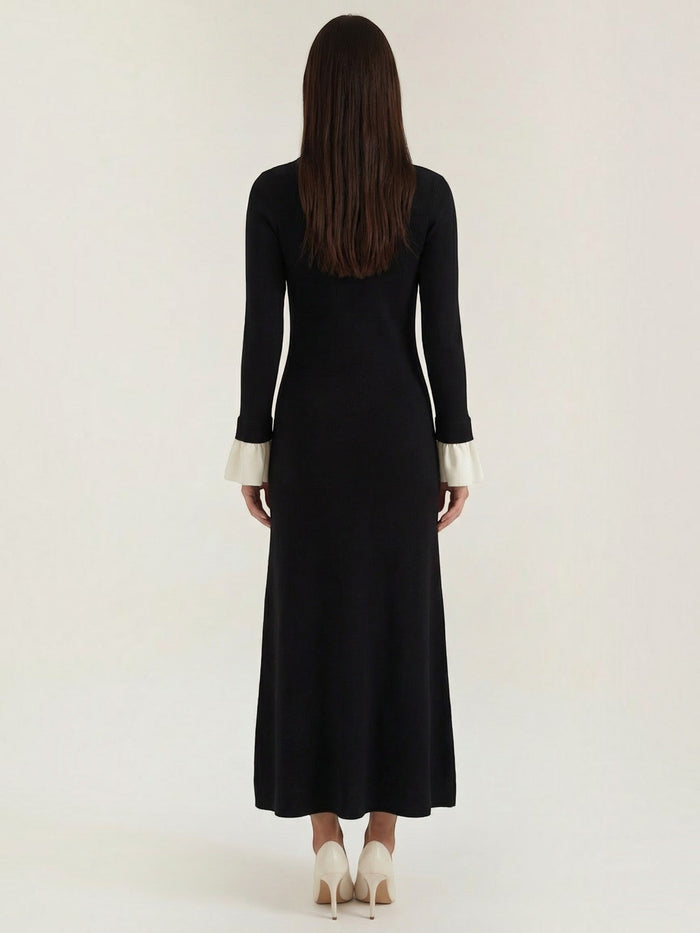 Charlotte Robe Longue En Maille À Col Polo