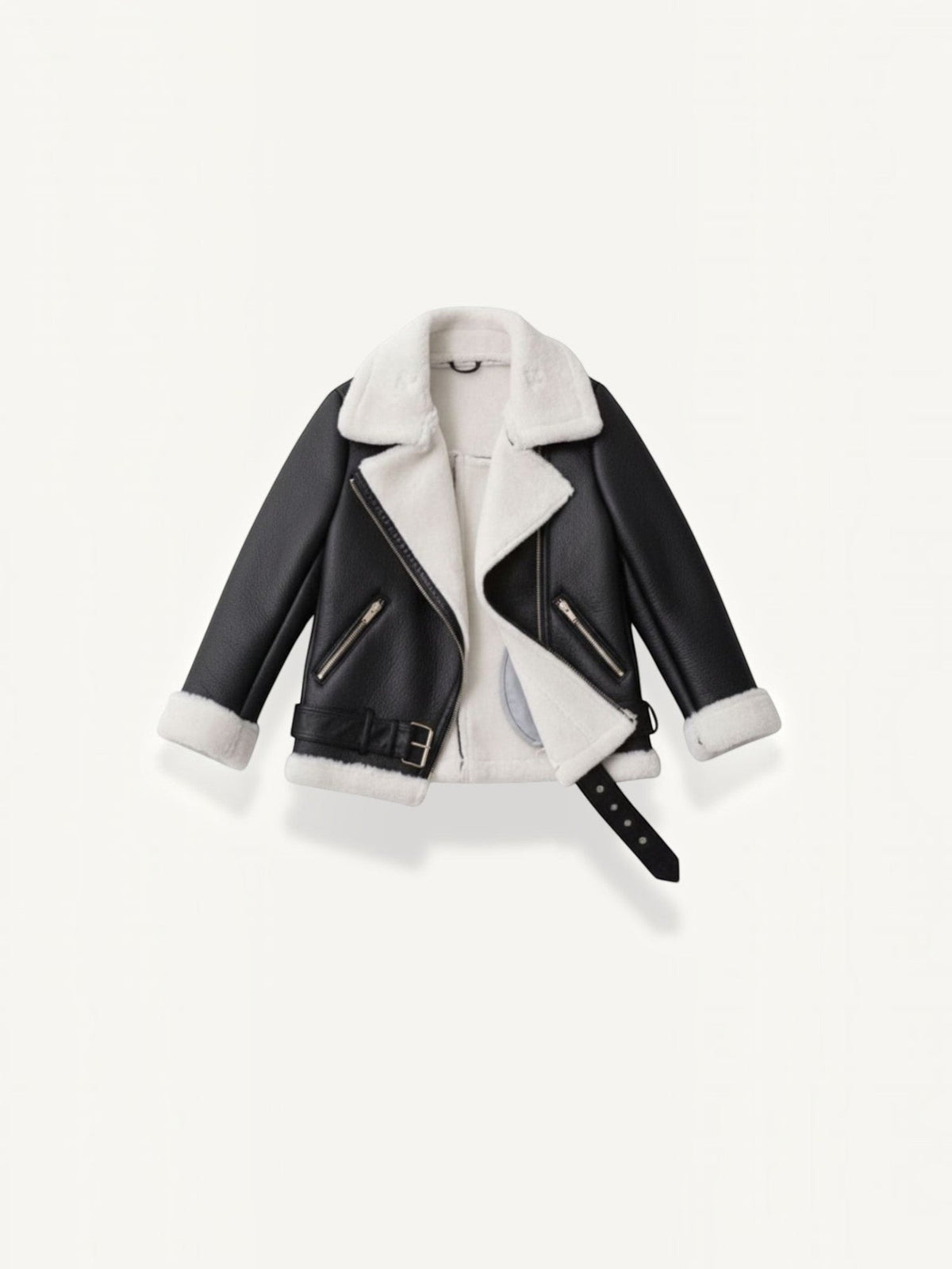 Christine Bikerjacke mit Teddyfell-Kragen