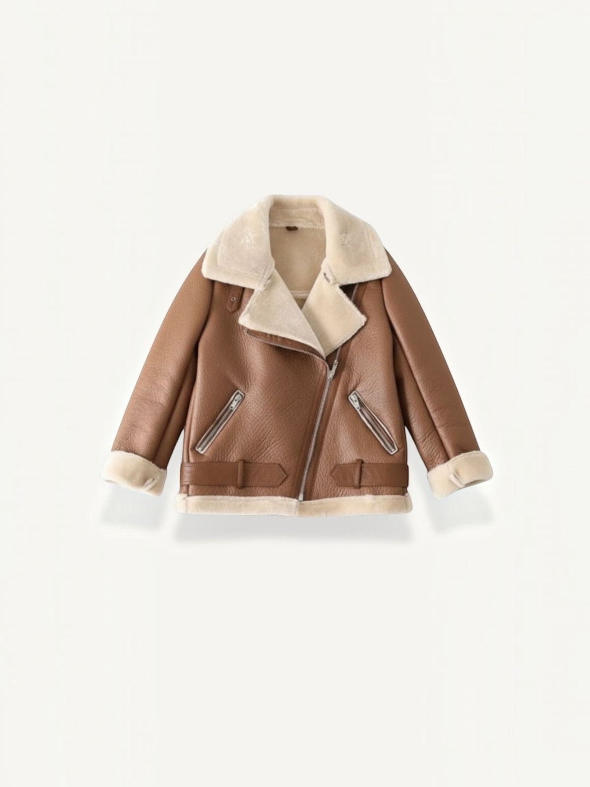 Christine Bikerjacke mit Teddyfell-Kragen