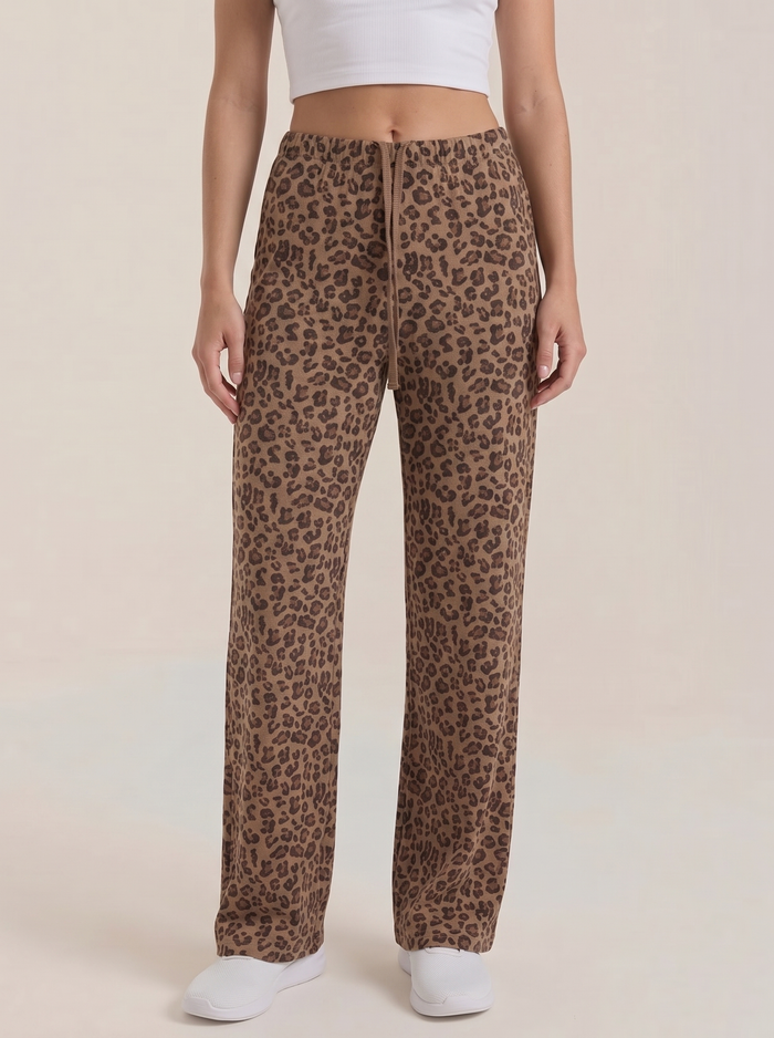 Cleo Pantalon Imprimé Léopard
