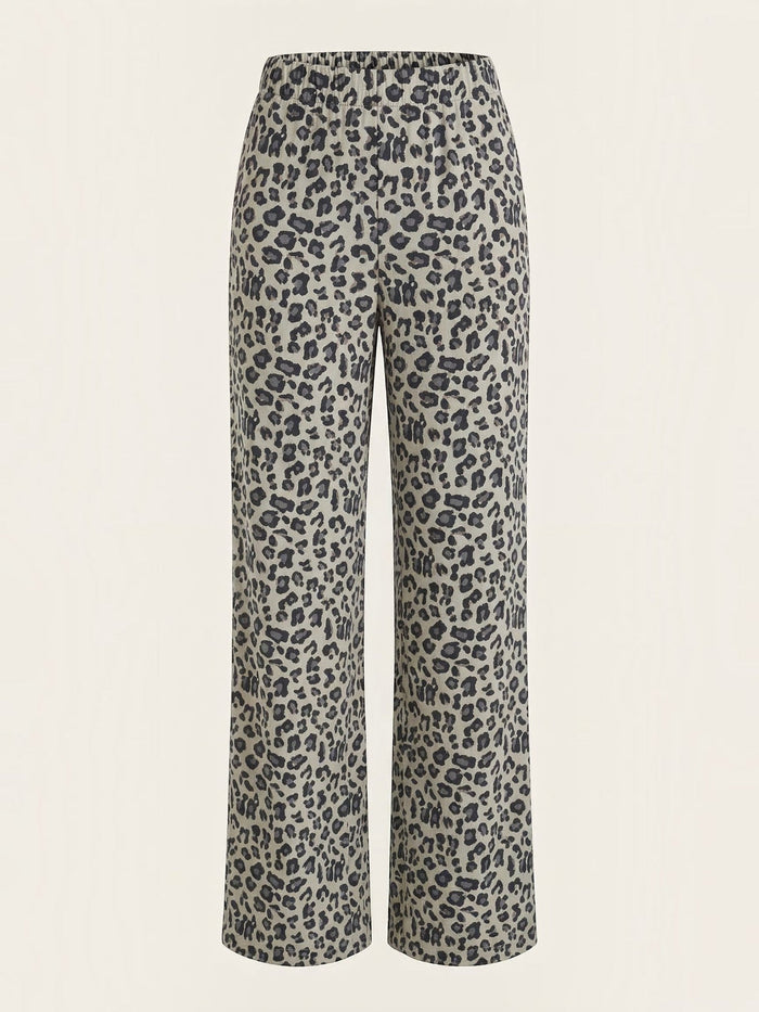 Cleo Pantalon Imprimé Léopard