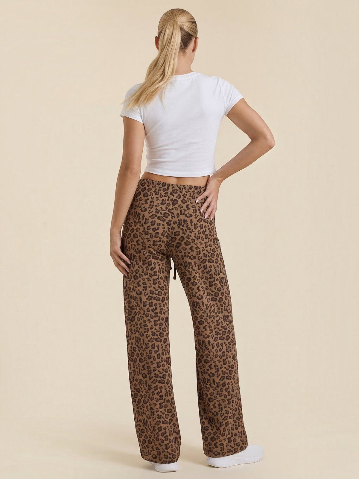 Cleo Pantalon Imprimé Léopard