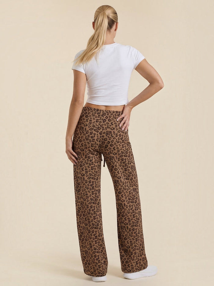 Cleo Pantalon Imprimé Léopard