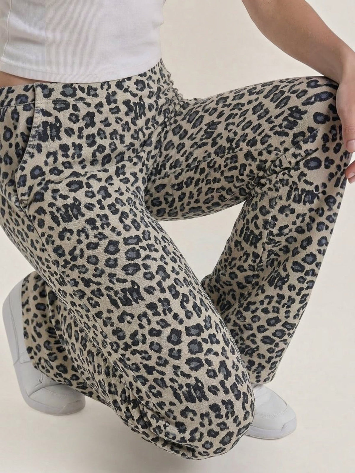 Cleo Pantalon Imprimé Léopard