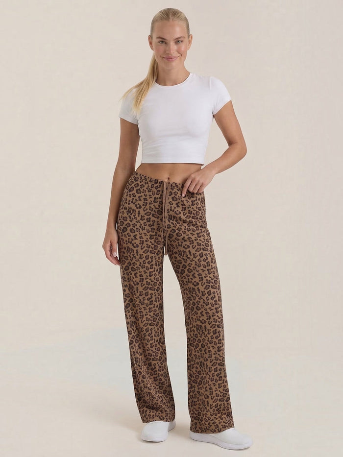 Cleo Pantalon Imprimé Léopard