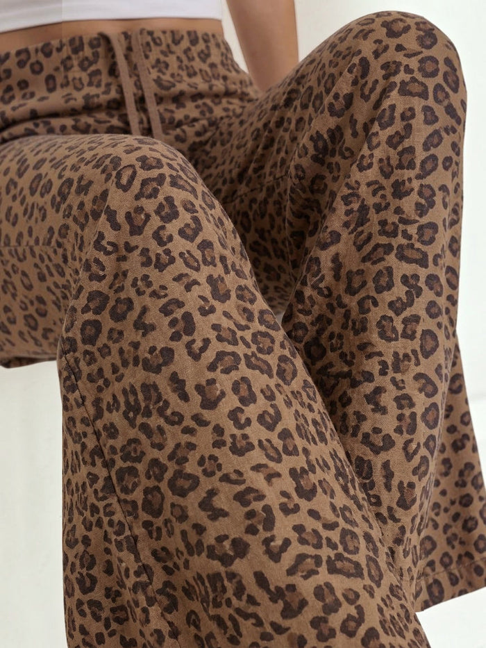Cleo Pantalon Imprimé Léopard
