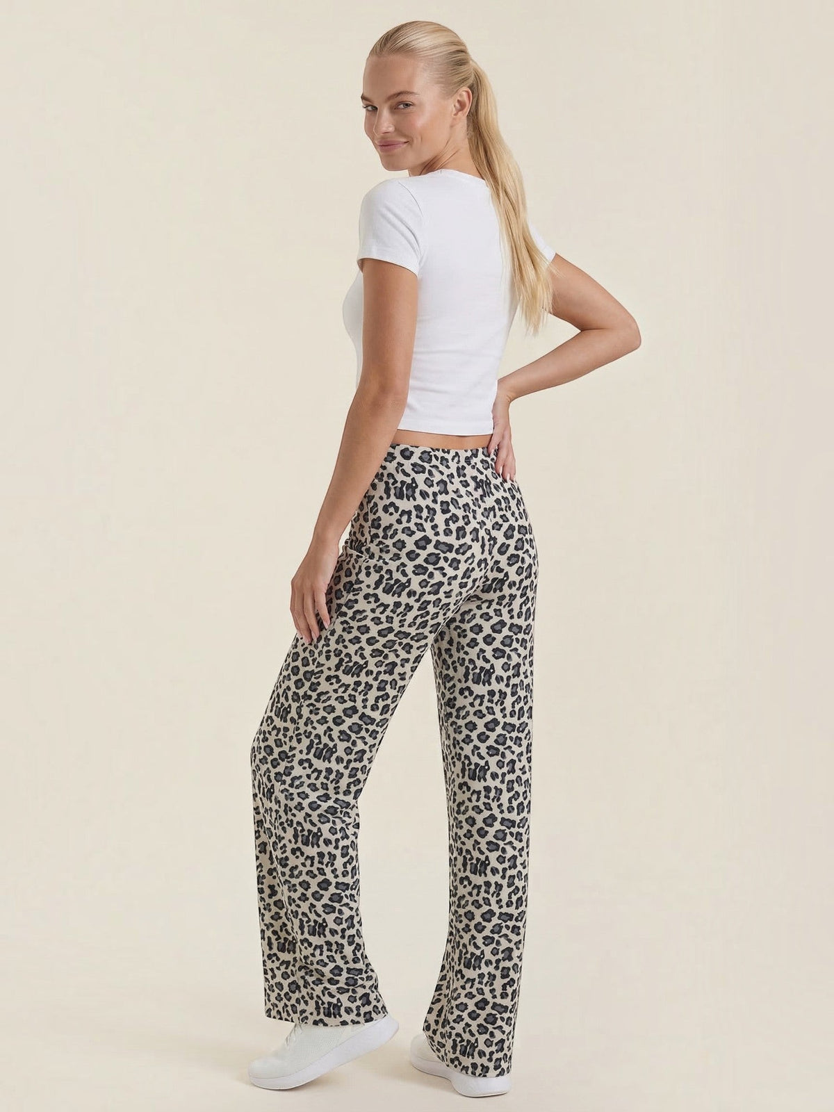 Cleo Pantalon Imprimé Léopard