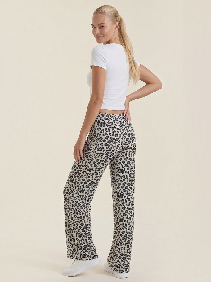 Cleo Pantalon Imprimé Léopard