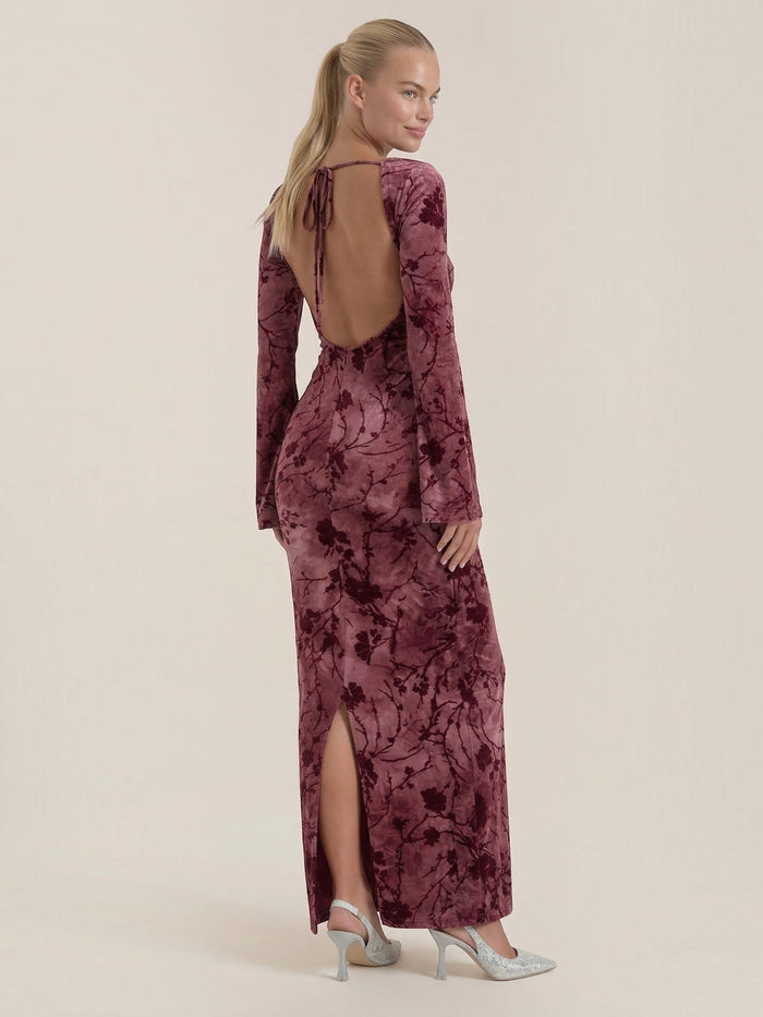 Colleen Robe Longue À Imprimé Floral Délicat