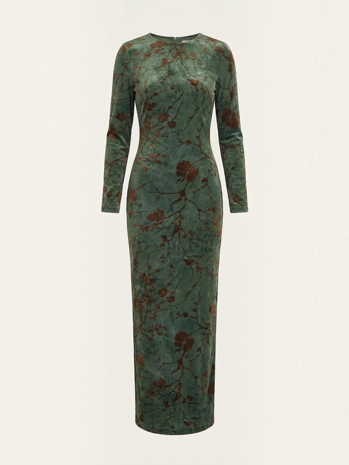 Colleen Robe Longue À Imprimé Floral Délicat