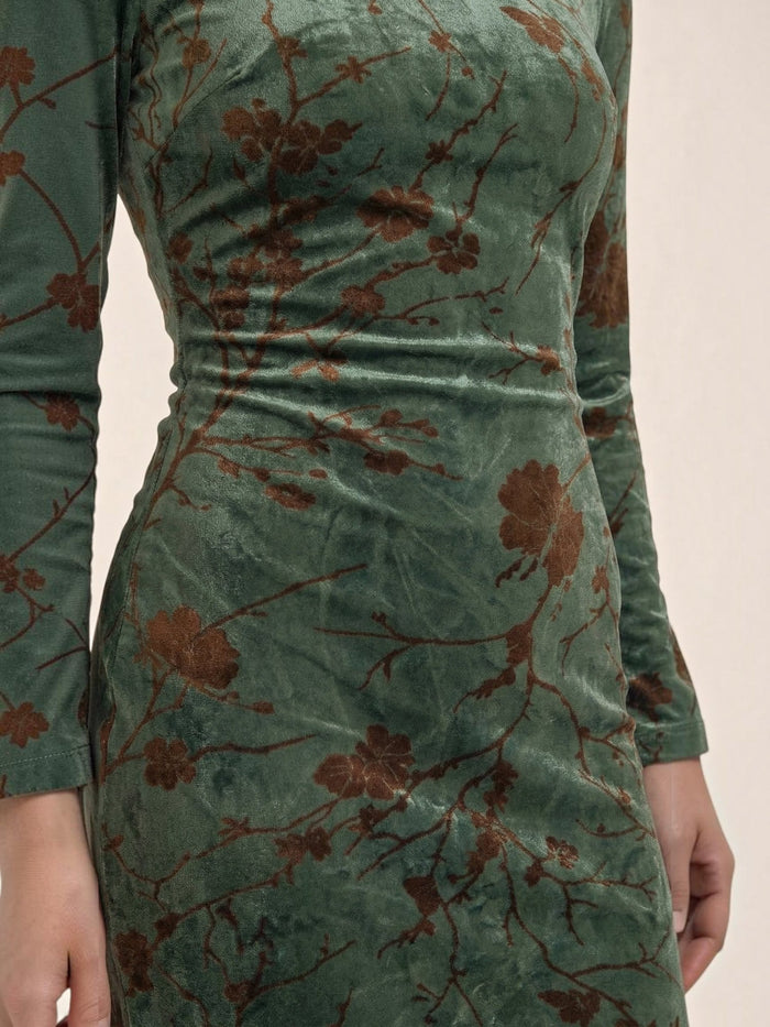 Colleen Robe Longue À Imprimé Floral Délicat