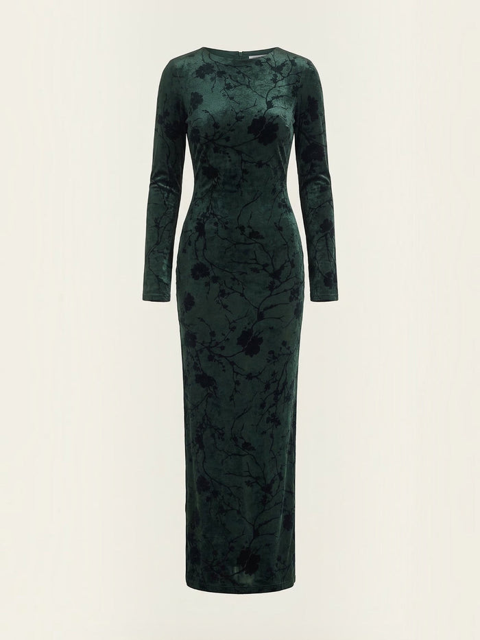 Colleen Robe Longue À Imprimé Floral Délicat