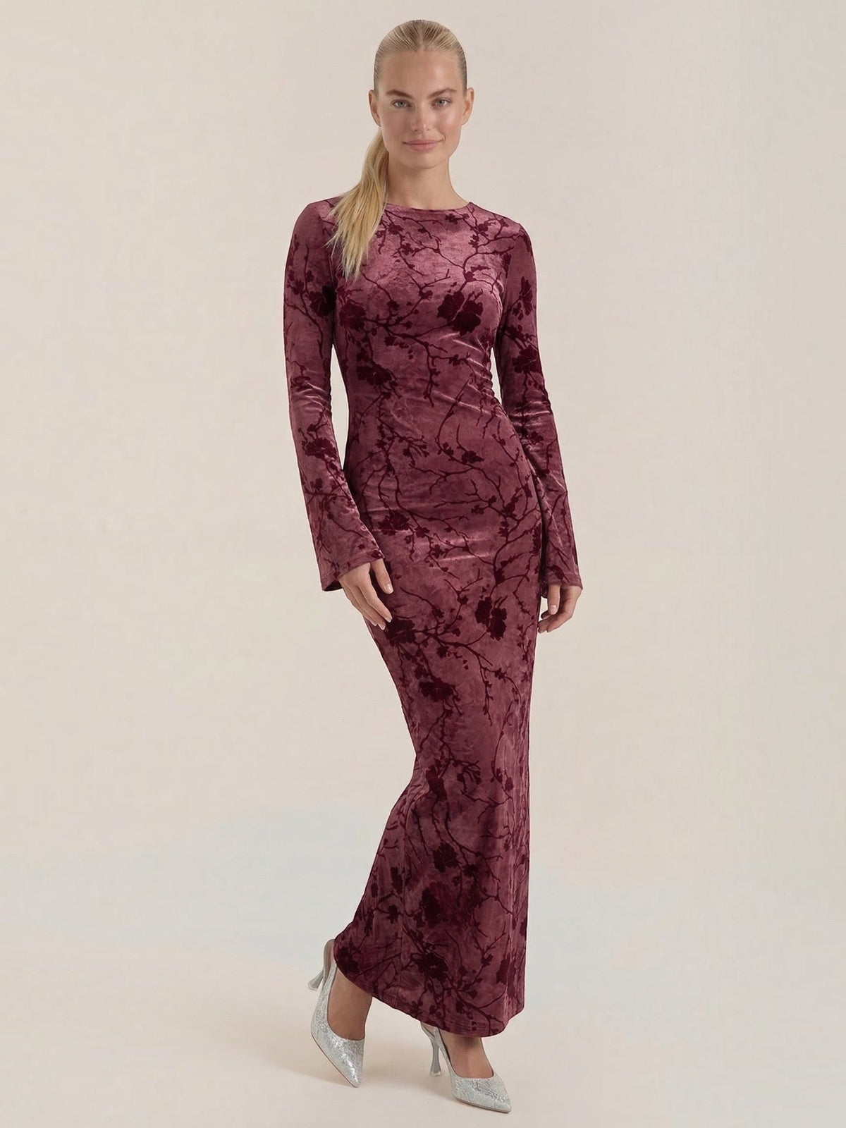 Colleen Robe Longue À Imprimé Floral Délicat