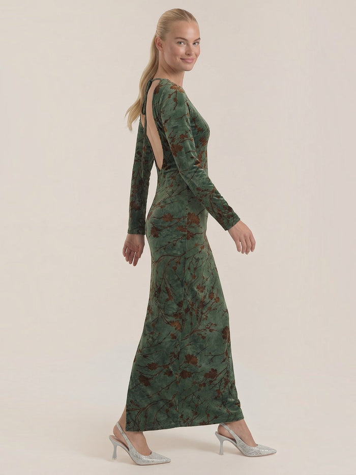 Colleen Robe Longue À Imprimé Floral Délicat