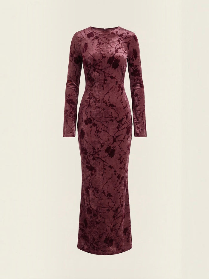 Colleen Robe Longue À Imprimé Floral Délicat