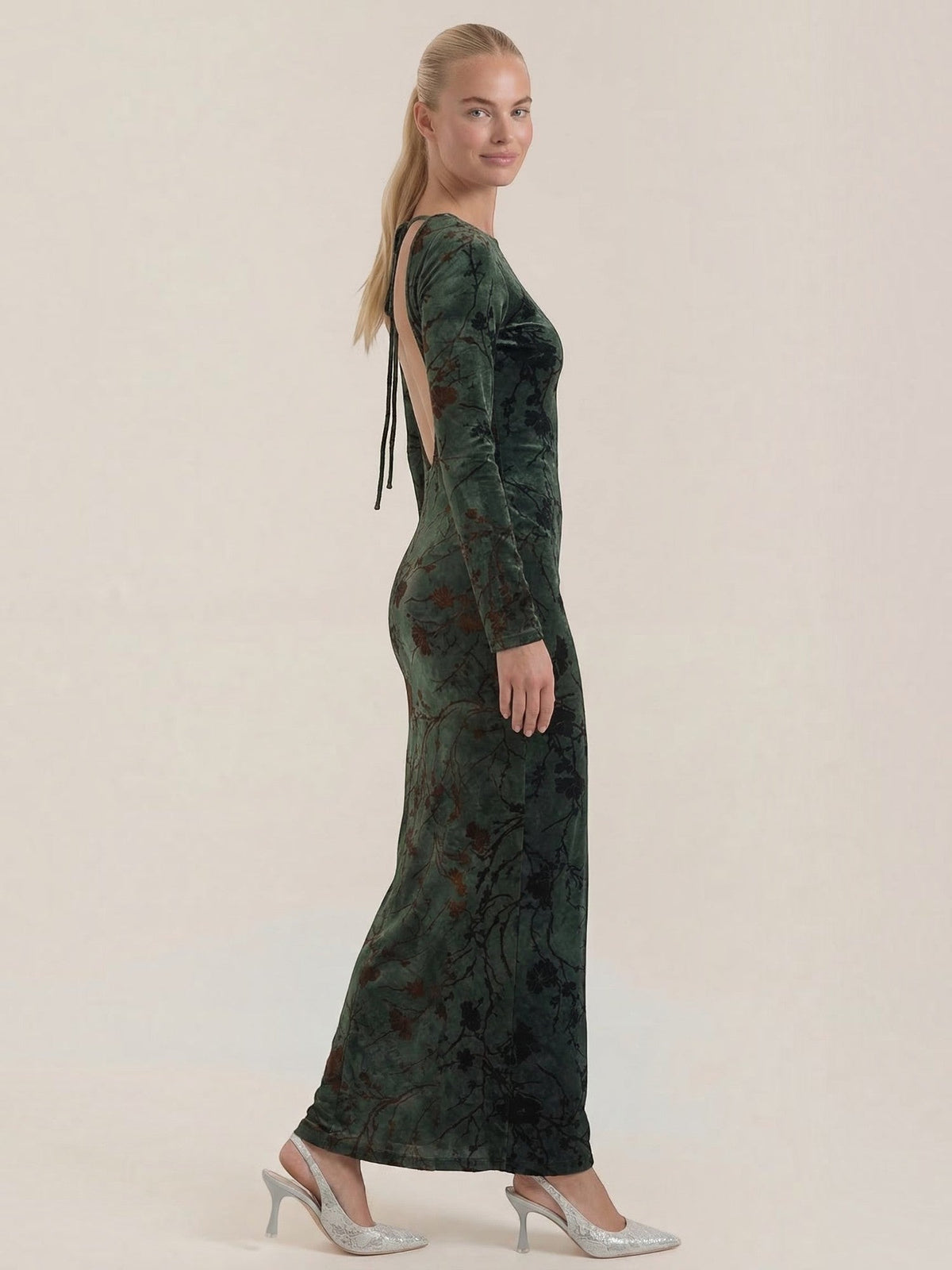 Colleen Robe Longue À Imprimé Floral Délicat
