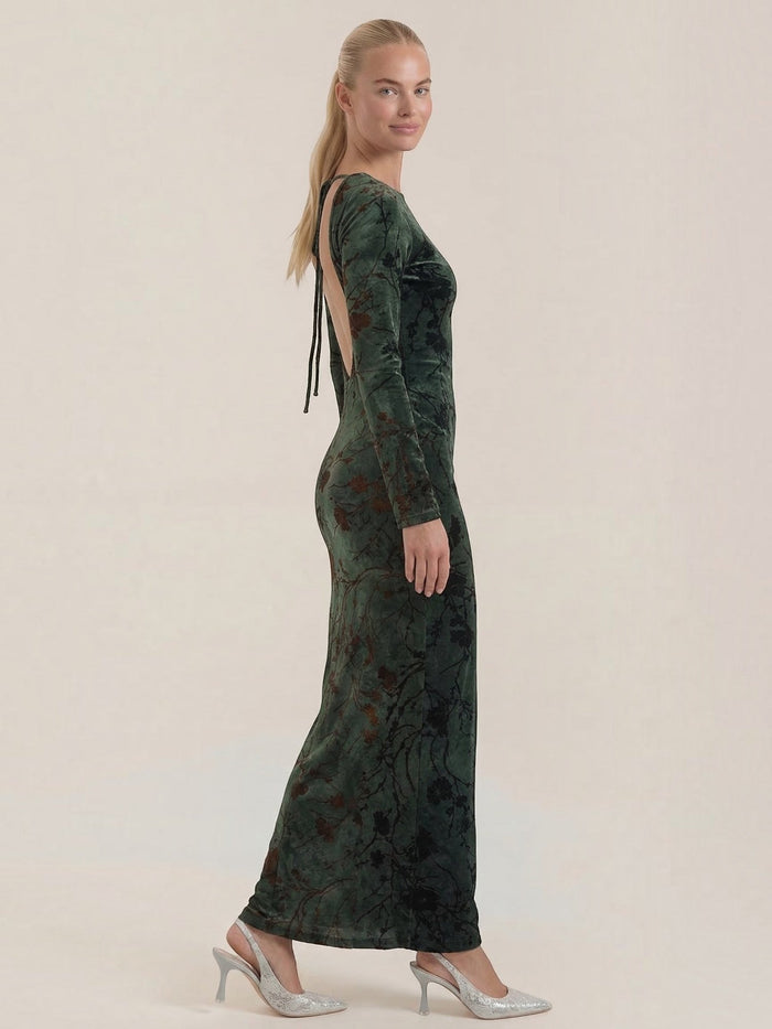 Colleen Robe Longue À Imprimé Floral Délicat