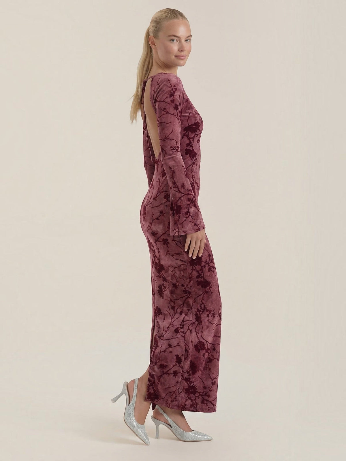 Colleen Robe Longue À Imprimé Floral Délicat