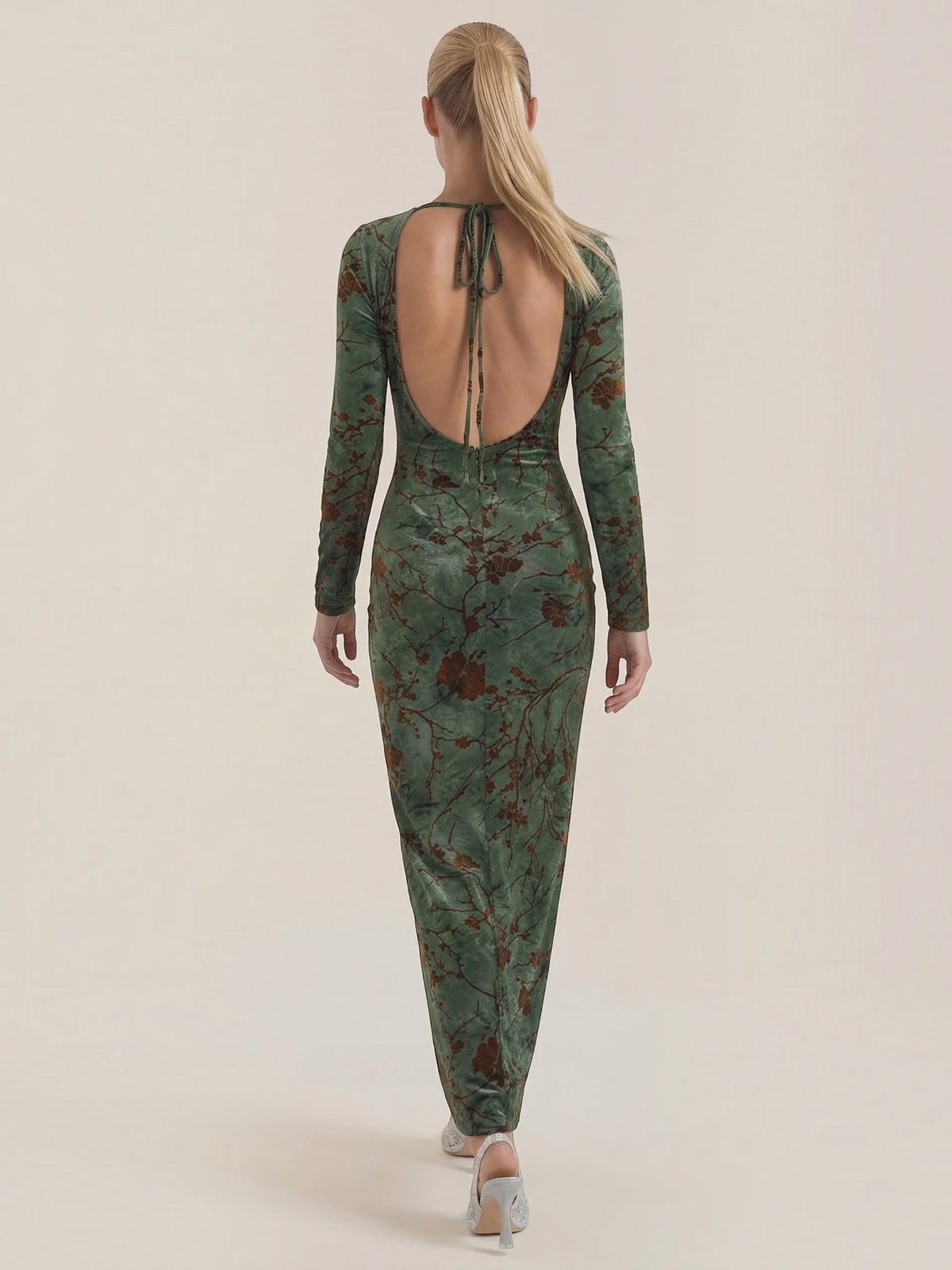 Colleen Robe Longue À Imprimé Floral Délicat