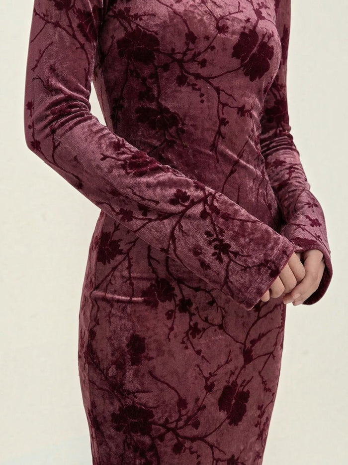 Colleen Robe Longue À Imprimé Floral Délicat
