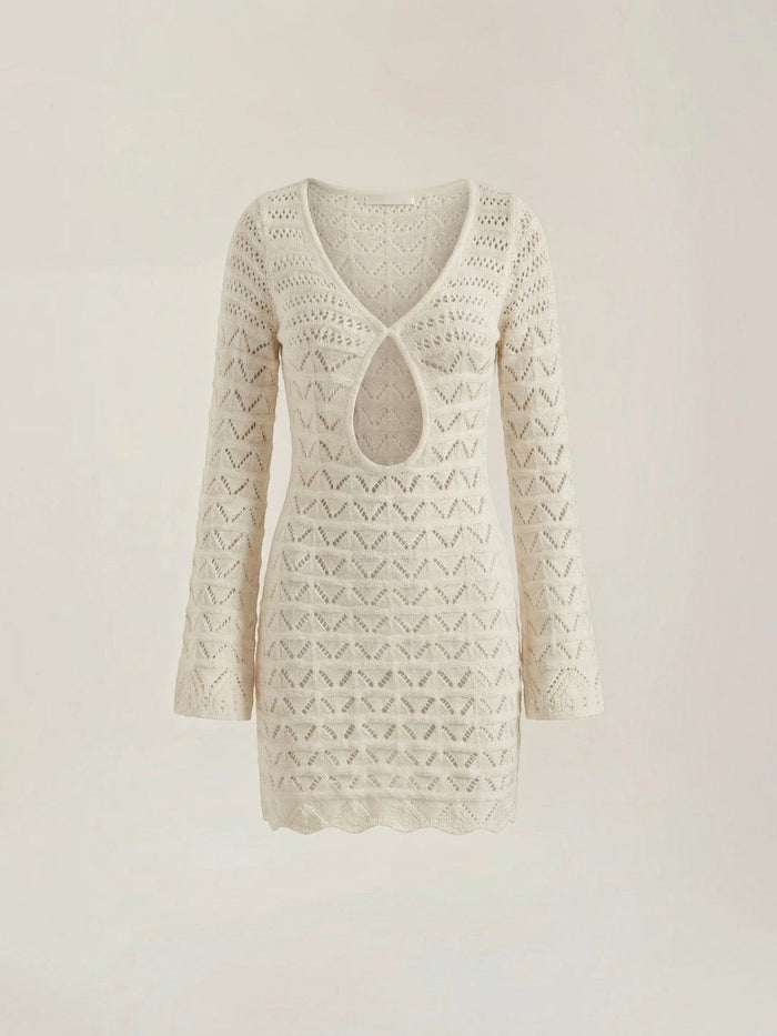 Corinne Robe Courte Effet Crochet