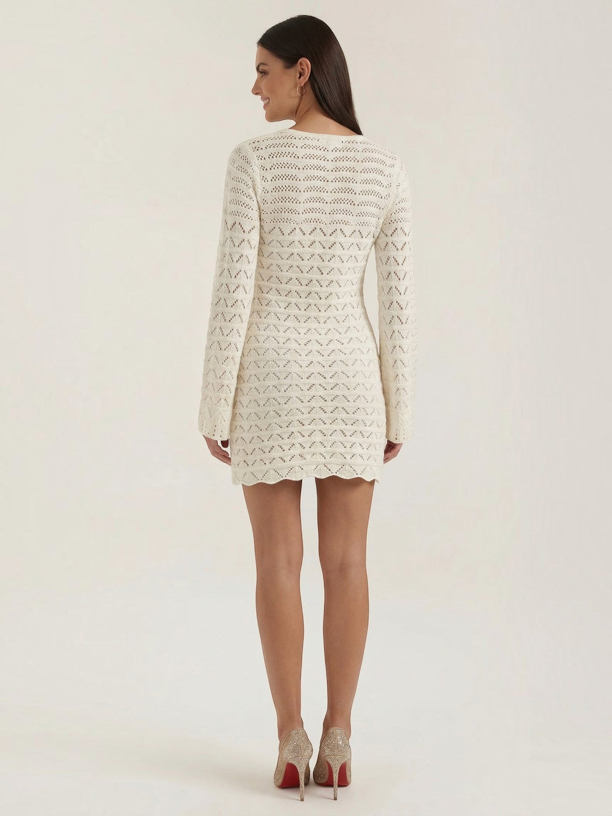 Corinne Robe Courte Effet Crochet