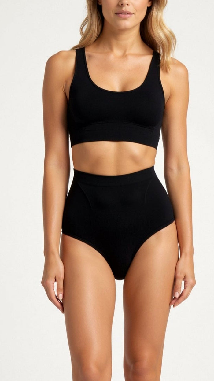 Culotte sculptante taille mi-haute sans coutures