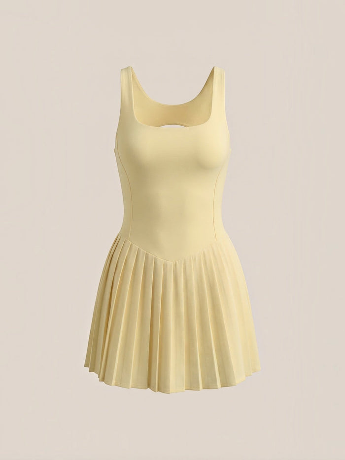 Deirdre Robe Plissée Courte