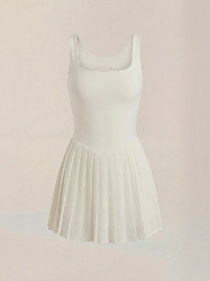 Deirdre Robe Plissée Courte