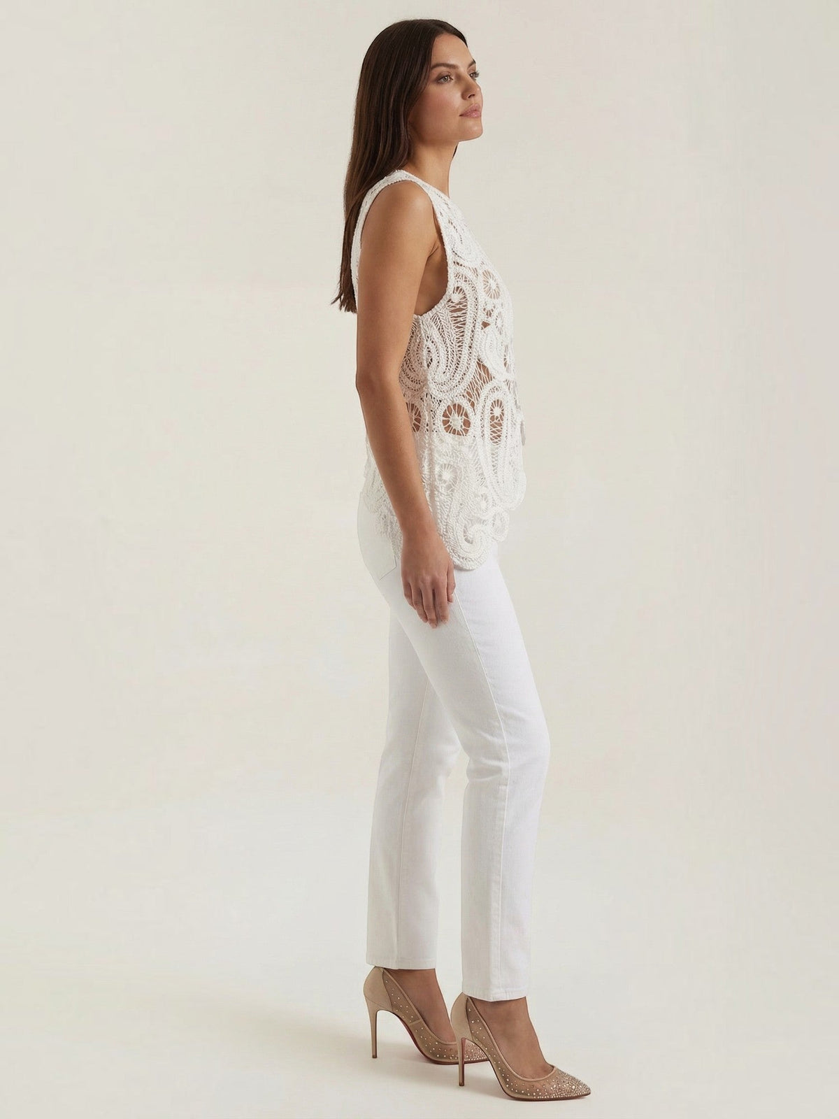 Delia Top En Dentelle Asymétrique
