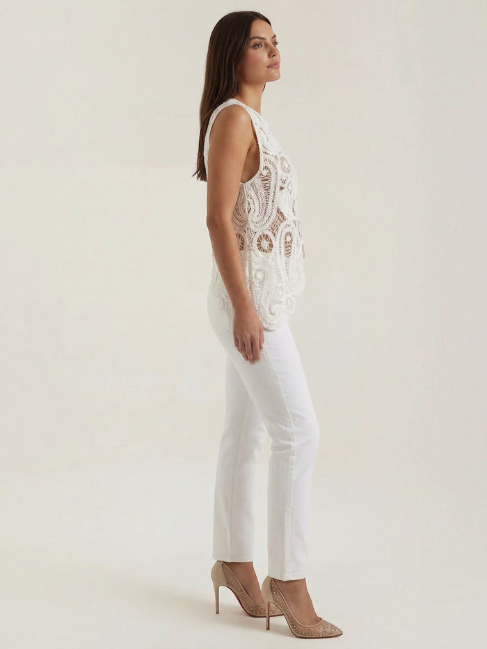 Delia Top En Dentelle Asymétrique