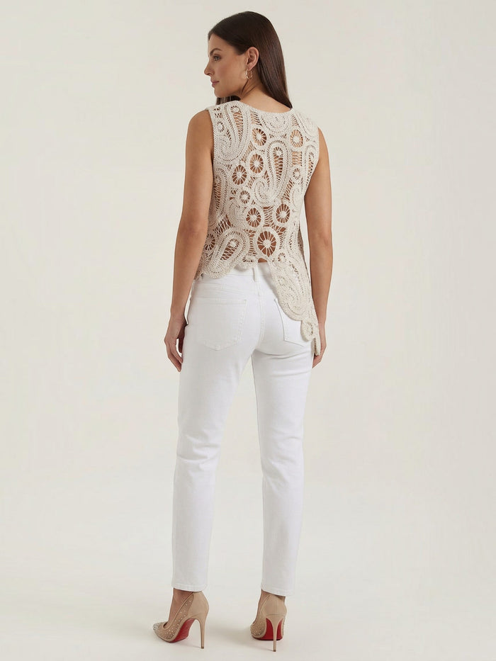 Delia Top En Dentelle Asymétrique