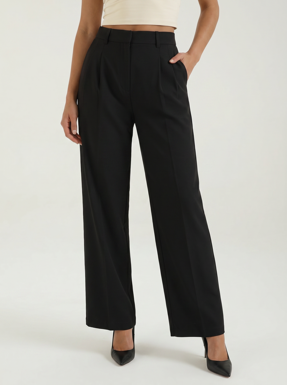 Dorothy Pantalon Large À Taille Haute