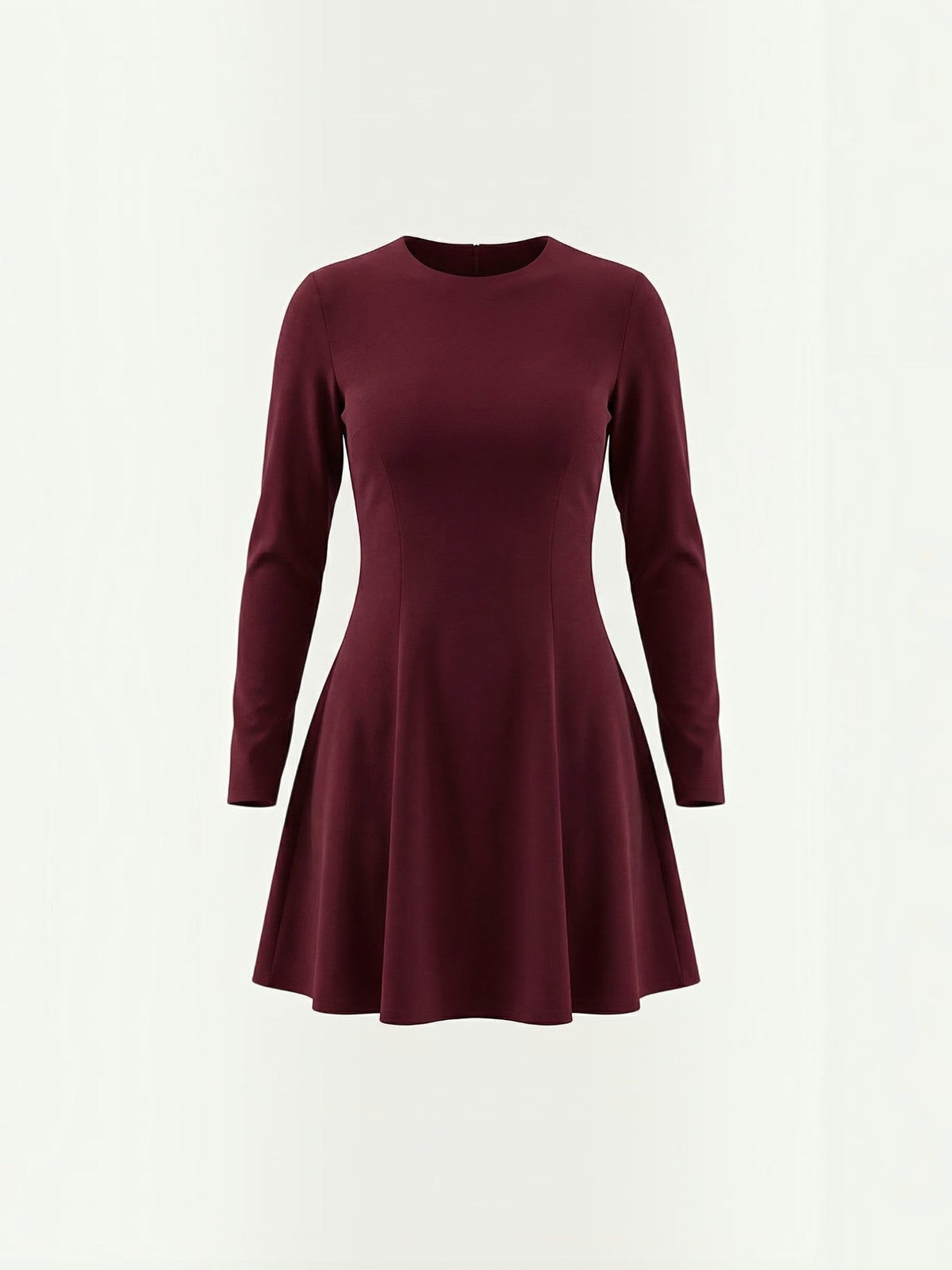 Ebony Robe Courte Cintrée À Manches Longues
