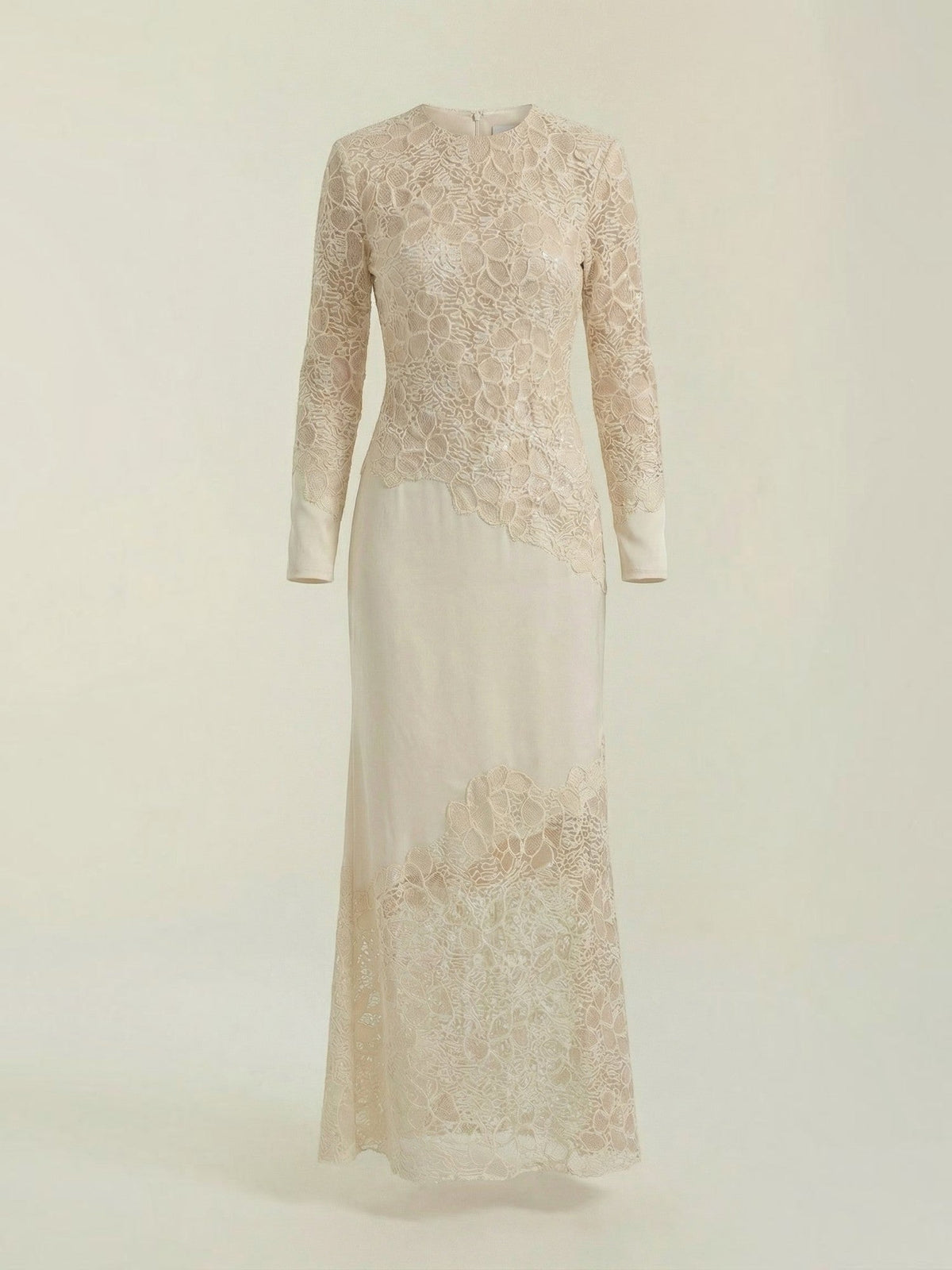 Elise Robe Longue À Paillettes Et Dentelle