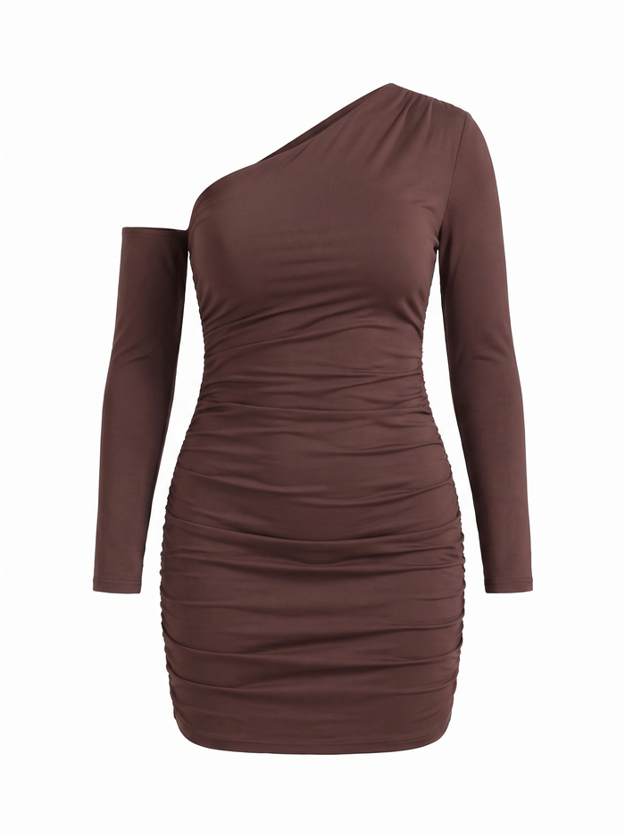 Elle Robe Courte À Épaules Dénudées