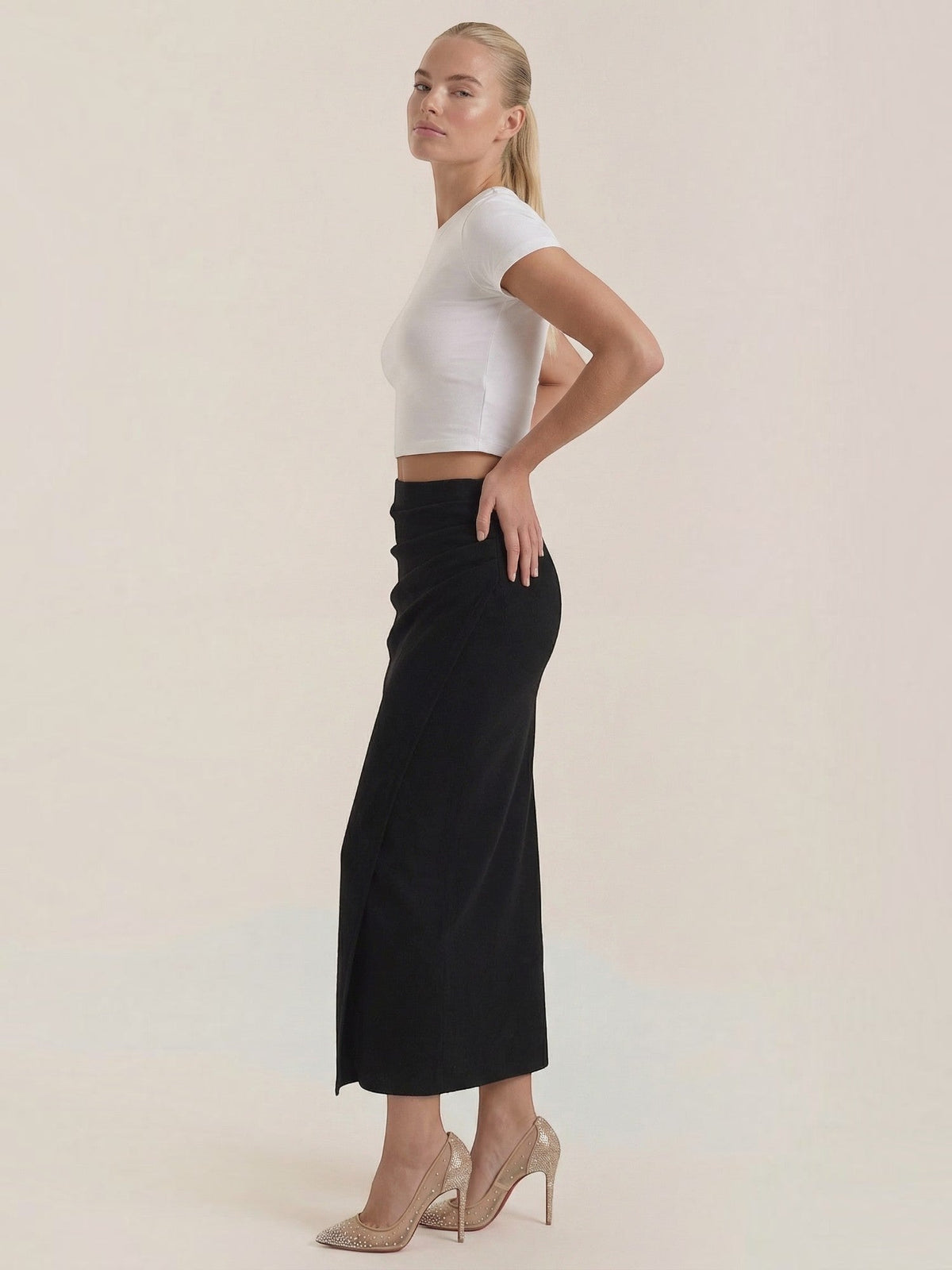Elsie Jupe Longue Taille Haute