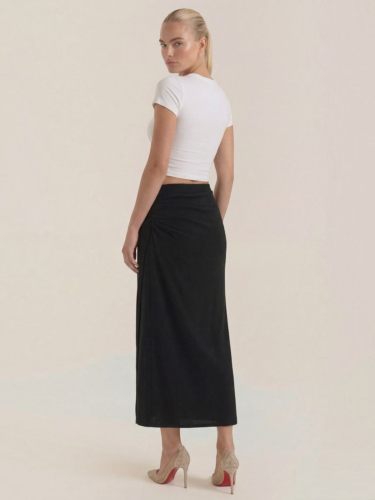 Elsie Jupe Longue Taille Haute
