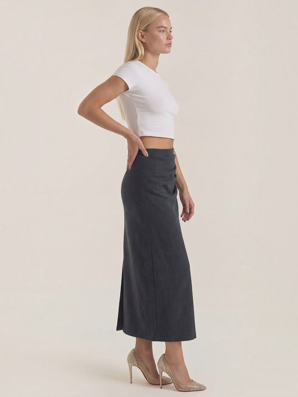 Elsie Jupe Longue Taille Haute